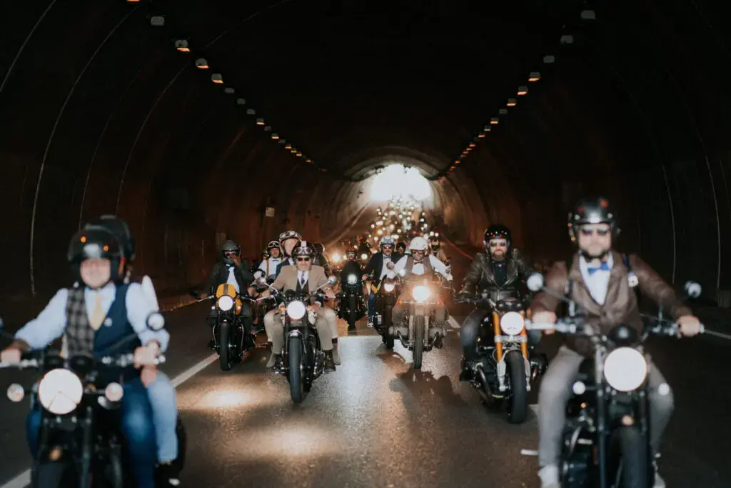 DGR Riders in a tunnel